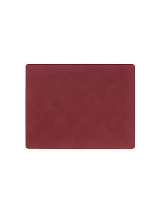 LIND DNA | Leder Tischset "Nupo" 35x45cm (Olive Green) | rot